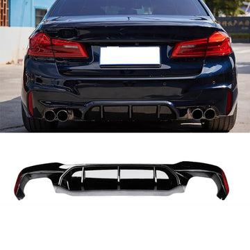 Rear Diffuser For 2017-2023 BMW 5 Series G30 G31 G38 M Sport Rear Bumper Lip Gloss Black